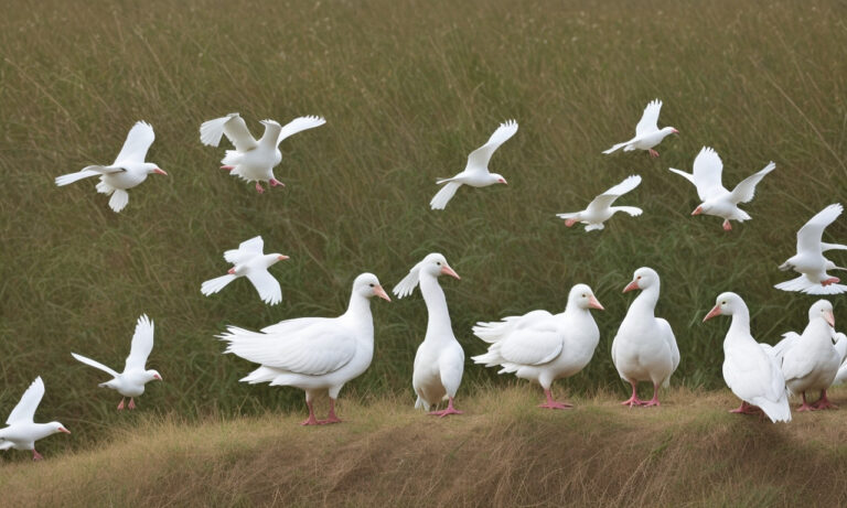 White Birds Majestic Feathers